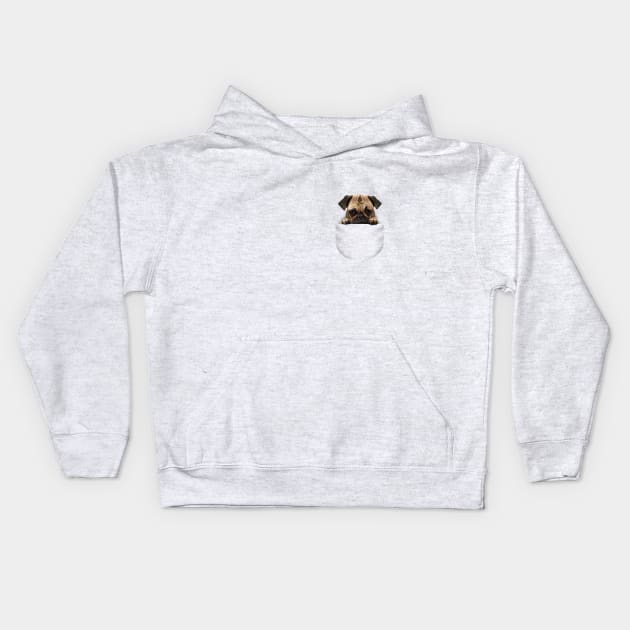 POCKET DOG Kids Hoodie by ADAMLAWLESS